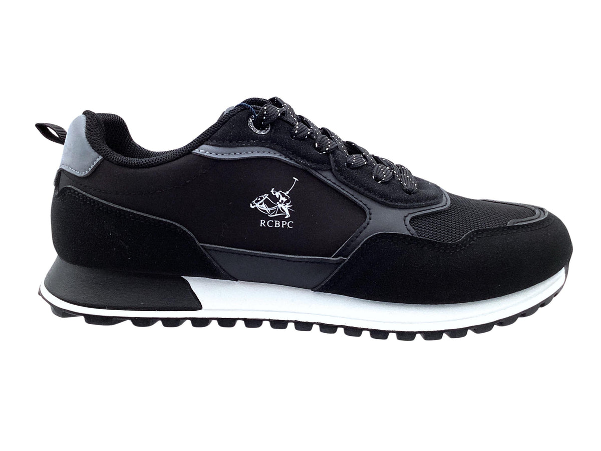 Tenis de hombre silueta urbano retro negros 590-1467386