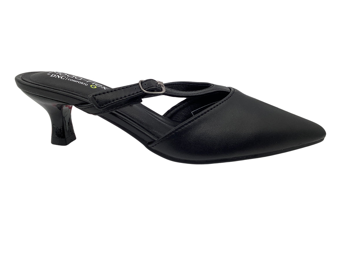 Mule Negro Tacón Bajo 510-1464175