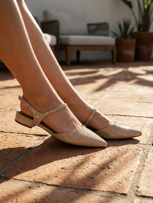 Flats estilo slingback charol ZDT26-113-41