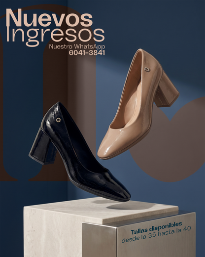 Tacón punta cuadrada Lissa708LA-BGE Zapatos de mujer