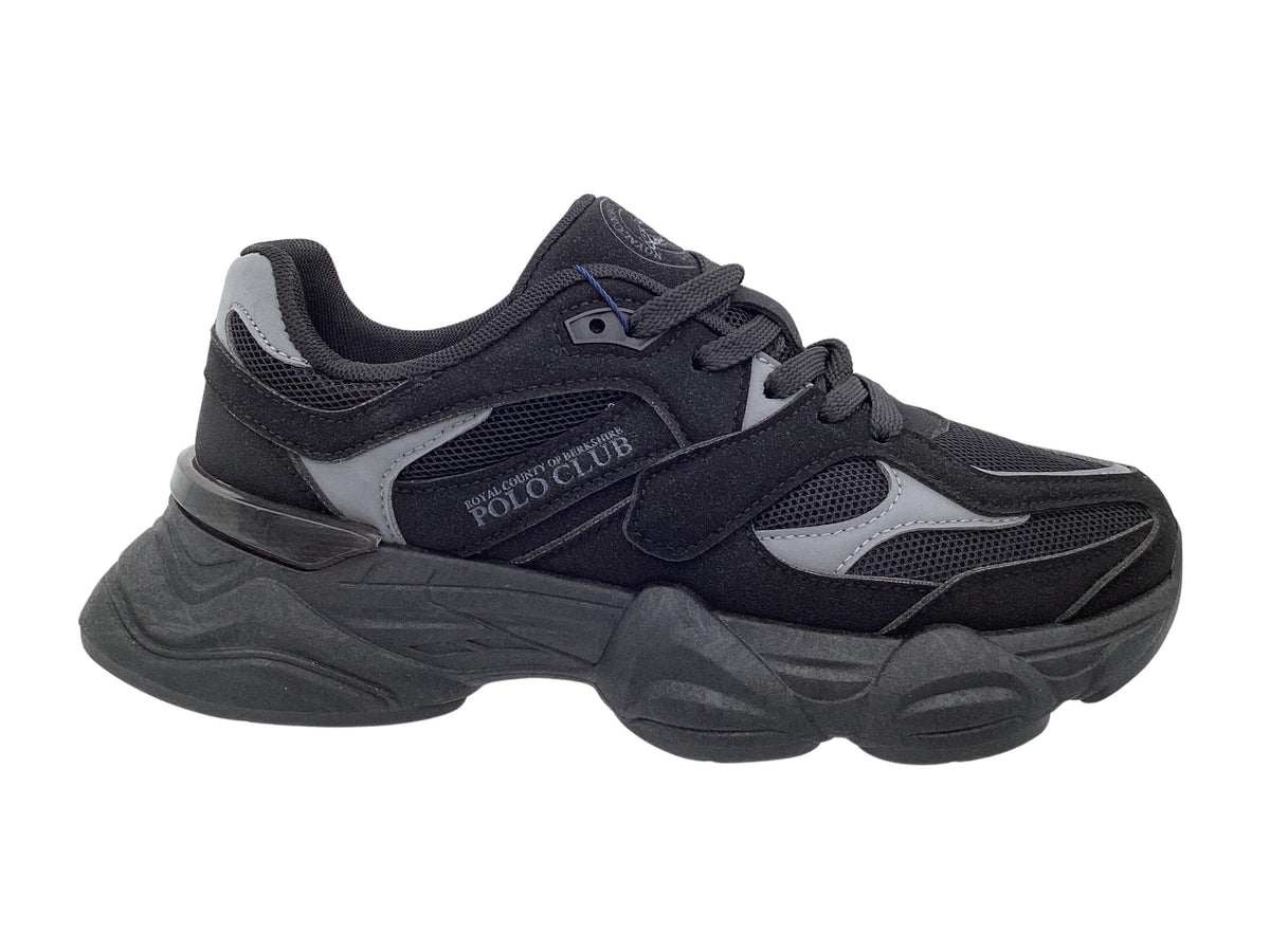 Tenis deportivos tipo chunky en tono negro 590-1467441