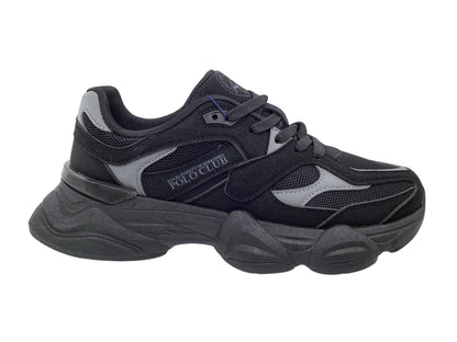 Tenis deportivos tipo chunky en tono negro 590-1467441